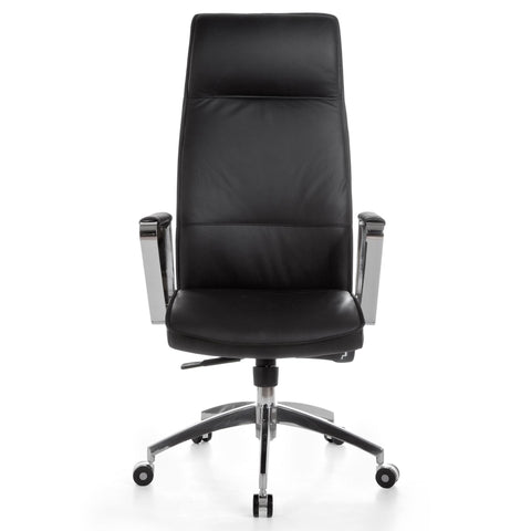 Rootz XXL Executive Chair - Office Chair - Leather Chair - High-Quality Genuine Leather - Adjustable Body Weight - Anti-Shock Function - 118-127cm x 61cm x 54cm