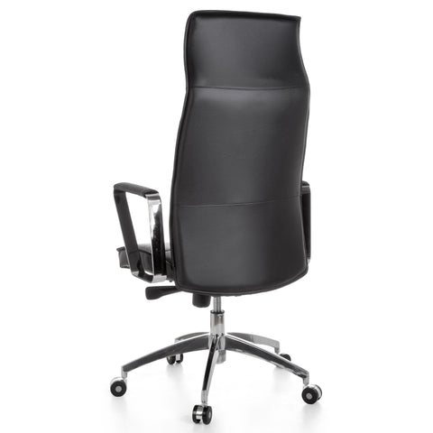 Rootz XXL Executive Chair - Office Chair - Leather Chair - High-Quality Genuine Leather - Adjustable Body Weight - Anti-Shock Function - 118-127cm x 61cm x 54cm