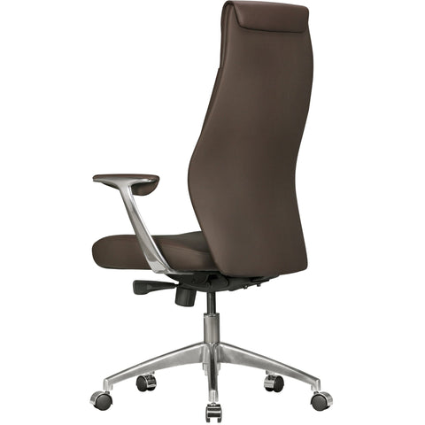 Rootz XXL Executive Chair - Office Chair - Genuine Leather Chair - Comfortable Wide Backrest - Adjustable 3-Stage Synchronous Mechanism - Anti-Shock Function - 58cm x 67cm x 117-125cm
