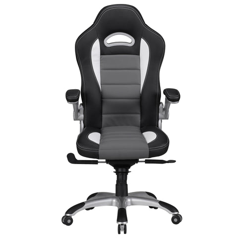 Rootz Ergonomic Office Chair - Swivel Chair - Executive Chair - Gas Pressure Spring - Adjustable Armrests - Anti-Shock Function - Artificial Leather - 120-126cm x 50-56cm x 74-80cm