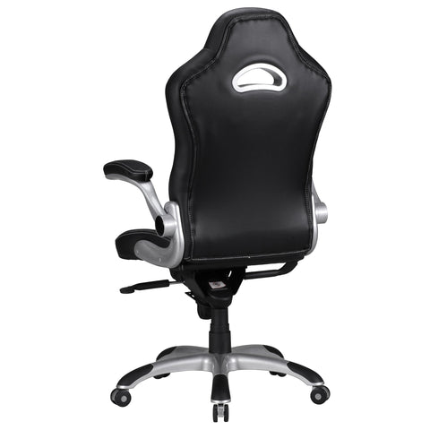 Rootz Ergonomic Office Chair - Swivel Chair - Executive Chair - Gas Pressure Spring - Adjustable Armrests - Anti-Shock Function - Artificial Leather - 120-126cm x 50-56cm x 74-80cm