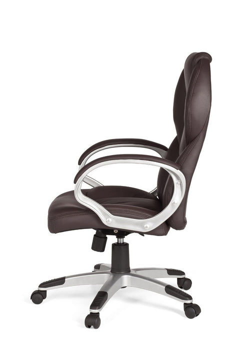 Rootz Swivel Chair - Office Chair - Executive Chair - Artificial Leather - Adjustable Lumbar Support - Rocking Mechanism - 107-115cm x 63cm x 57cm