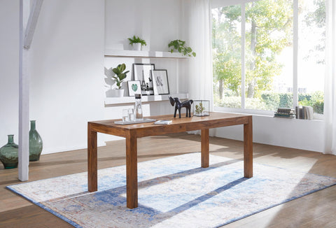 Rootz Solid Wood Dining Table - Modern Table - Sheesham Table - Handmade - Unique Grain - 200cm x 100cm x 76cm
