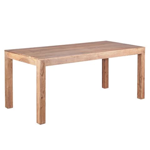WOHNLING Solid Acacia Wood Dining Table - Modern Table - Unique Grain - 180cm x 80cm x 76cm - Handmade - Natural Product - Easy Assembly