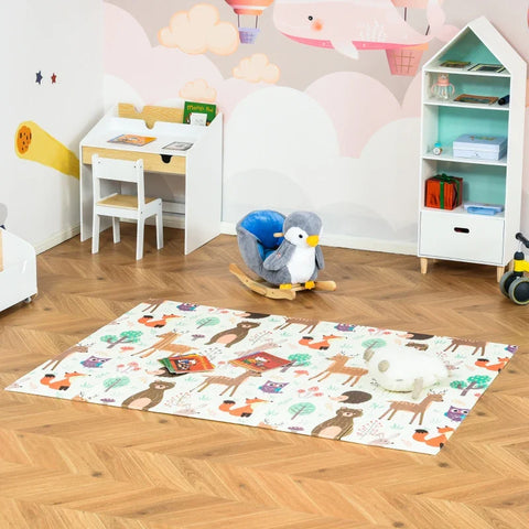 Rootz Children's Play Mat - Play Rug - Two-Sided Children's Mat - Animal and Fish Pattern - Foldable - Lightweight - Non-Slip - Water-Repellent - Multicolored - 200 x 150 x 1 cm