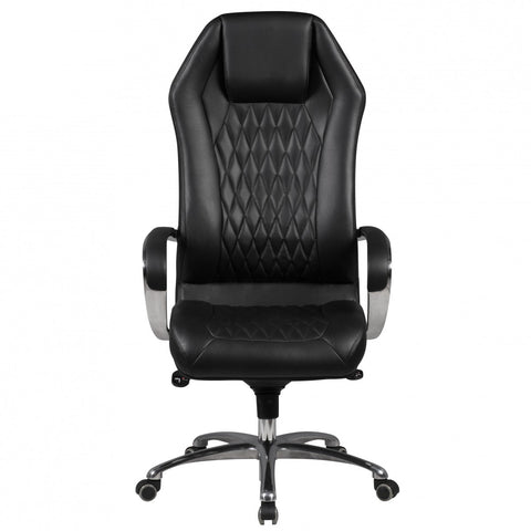 Rootz Executive Chair - Office Chair - Genuine Leather - Aluminum Armrests - Ergonomic Design - Breathable - 126cm x 70cm x 70cm
