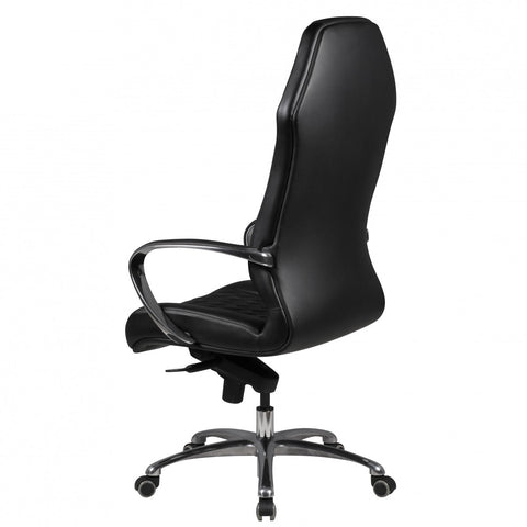 Rootz Executive Chair - Office Chair - Genuine Leather - Aluminum Armrests - Ergonomic Design - Breathable - 126cm x 70cm x 70cm