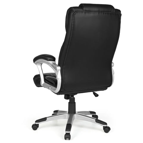 Rootz Swivel Chair - Office Chair - Executive Chair - Extra High Backrest - Wide Seating Area - Adjustable Height - Rocking Mechanism - Lumbar Support - 112-122cm x 67cm x 60cm