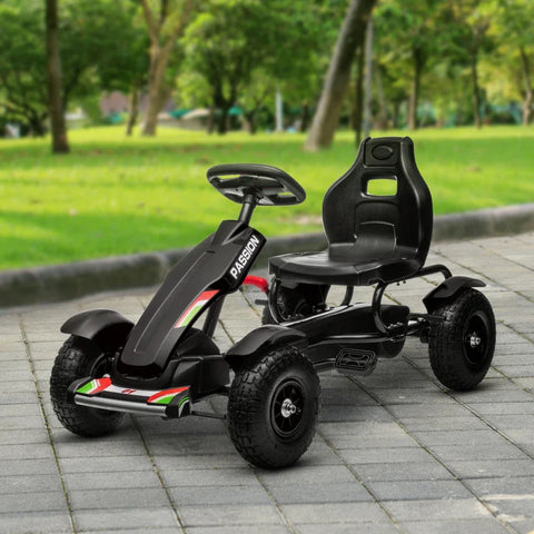 Rootz Children's Go-Kart - Adjustable Seat - Handbrake - Go karts & pedal vehicles - Plastic - Metal - Black - 121 x 58 x 61 cm