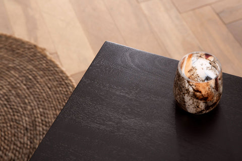 Rootz Modern Bedside Table - Nightstand - 3D Rock Look - Wood Grain - Handmade - Push-to-Open - Box Spring Bed - 35cm x 53cm x 36cm