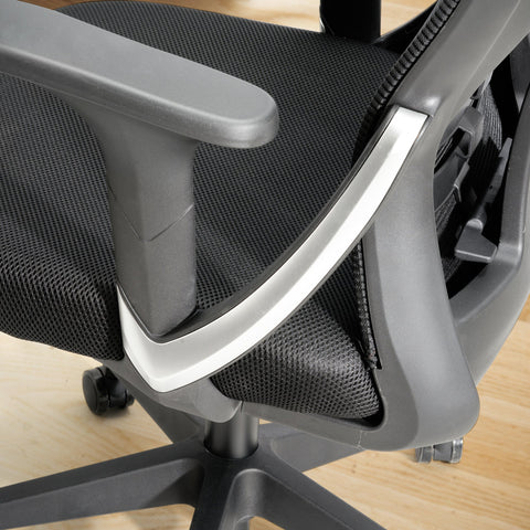 Rootz Modern Swivel Chair - Office Chair - Ergonomic Chair - Black - Rocking Mechanism - Adjustable Seat Height - Lumbar Support - Mesh Cover - 94-104cm x 65cm x 65cm