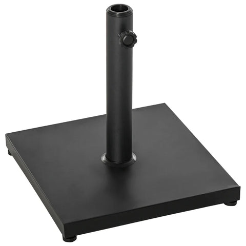Rootz Parasol Stand - Umbrella Stand - Umbrella Holder - Umbrella Base - Metal + Cement - Black - 40 x 40 x 43 cm