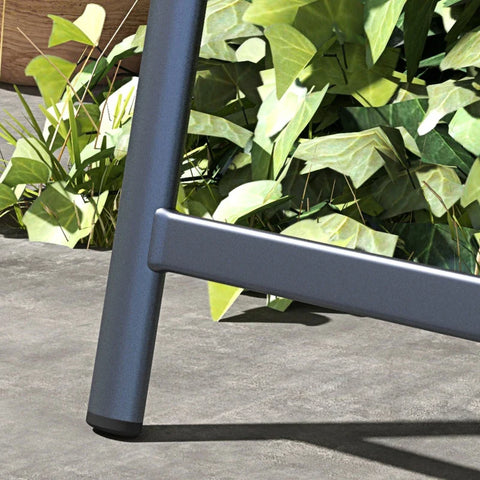 Rootz Garden Chair - Folding Garden Bench - 2-seater - Camping Chairs - Foldable Design  - Aluminum - Mesh Fabric - Gray - 118L x 65W x 96H cm