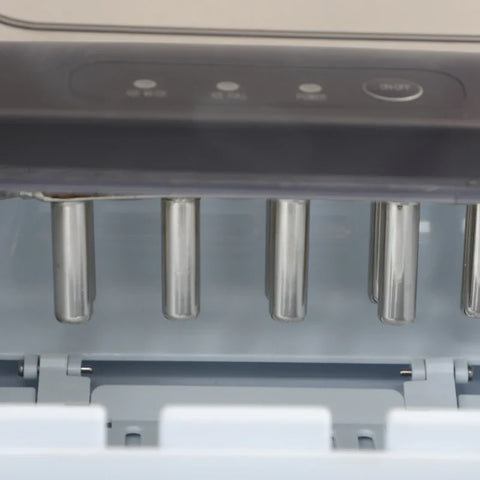 Rootz Kitchen Appliances - Ice Cube Machine - Dispenser - Egg Cube Maker - Stainless Steel - Black - 22.2L x 29.4W x 29H cm