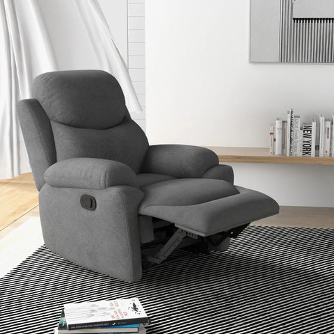 Rootz Relaxation Chair - Single Sofa Lounger - 145° Tilting - Tv Chair Recliner - Tv Chair With Sleep Function - Living Room - Gray - 93 x 94 x 105.5 cm