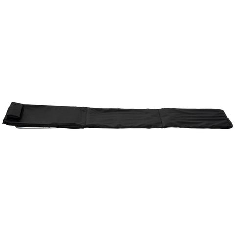 Rootz Beach Lounger - Sun Lounger - Garden Lounger - Folding Adjustable Backrest - Side Pocket - PE Fabric - EPE Wool - Black - 48cm x 134cm x 33-43cm