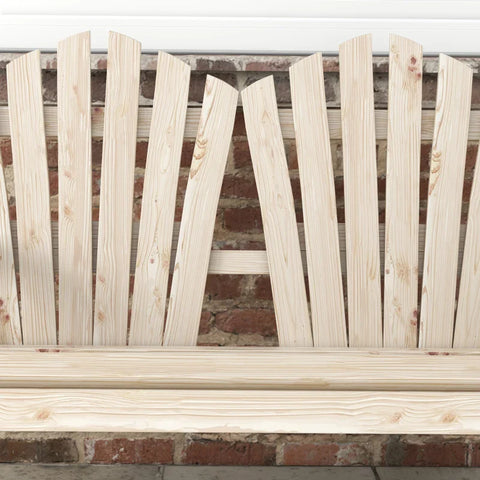 Rootz Garden Benches - Wagon Wheel Design - 2 Person Garden Bench - Fir Wood - Natural Wood - L98 x W48 x H2.3 cm
