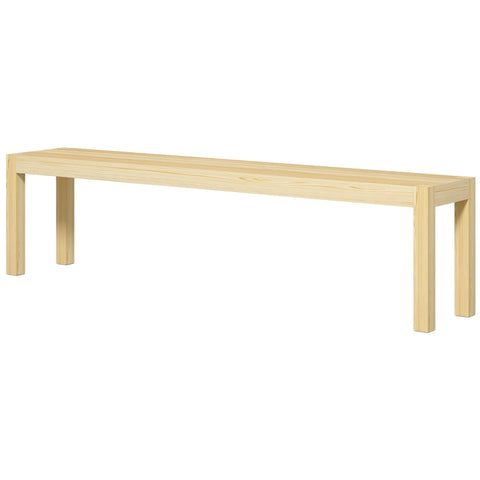 Rootz Upholstered Benches - Space 3 People - Up To 330 Kg - Pinewood - Natural -175 x 33 x 45 Cm