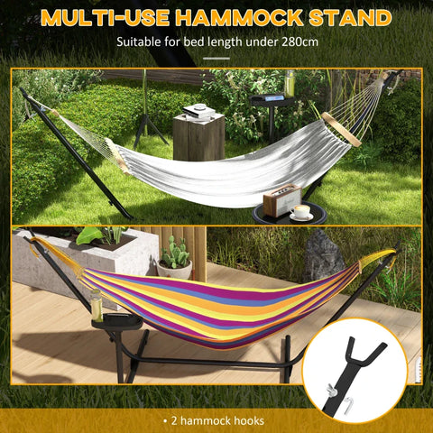 Rootz Hammock Frame - Hanging Chairs - Brazilian - Up To 280 Cm - Steel - Black - 285l X 125w X 110h Cm