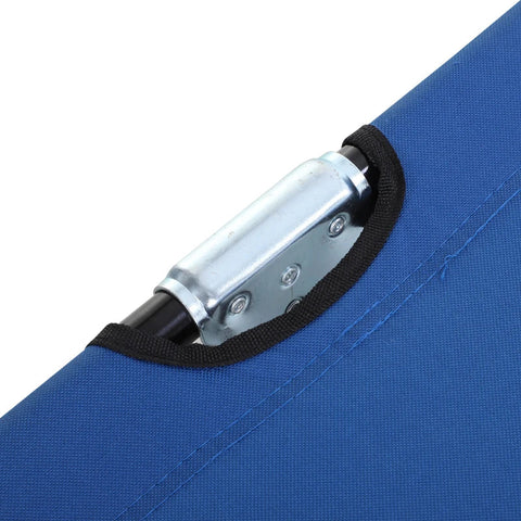 Rootz Sun Lounger - 5 Way Adjustable Backrest - Sunbeds - Quick Drying - Oxford Fabric - Metal Frame - Blue - 190 x 56 x 28 cm