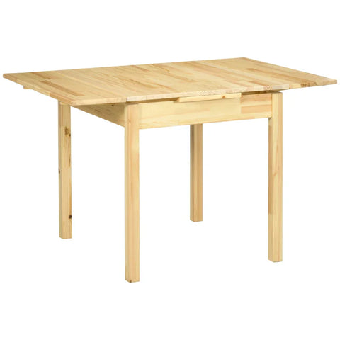 Rootz Dining Table - Made Of Solid Wood - Folding Table - Extendable - Natural - 120cm x 80cm x 75cm