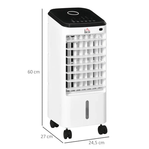 Rootz Air Conditioner - Ice Plate - Room Air Conditioner - 3 Modes - Remote Control - Timer Function - ABS-Plastic - Cream White - Black - 24.5 Cm X 27 Cm X 60 Cm