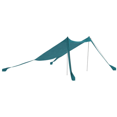 Rootz Sun Protection - Roof Awning - Weatherproof - Shovel - Sun Canopy - Support Pole - Ground Spikes - Carry Bag - Uv Protection - Polyester Ammonia Fabric - Steel - Sky Blue - 215L x 200W x 200Hcm