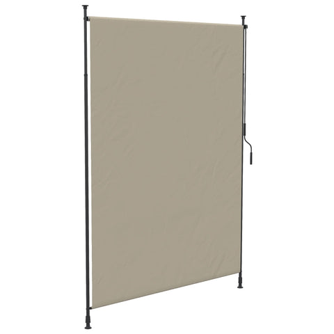 Rootz Side Awning - Installation Without Drilling - Height Adjustable - With Hand Crank - Metal Frame - Sand - 2 x 2.15-3.05 m