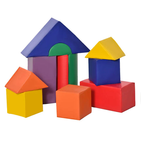 Rootz Large Toy Blocks for Children - Building Blocks - 11 Piece Set - for Children 1-3 Years - Foam - Colorful - Multicolored - 25cm x 25cm x 50cm