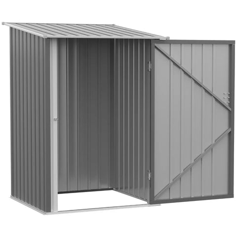 Rootz Tool Shed - Garden Tool Shed - Compact Shed - Metal Tool Shed - Gray - 100 x 103 x 160cm
