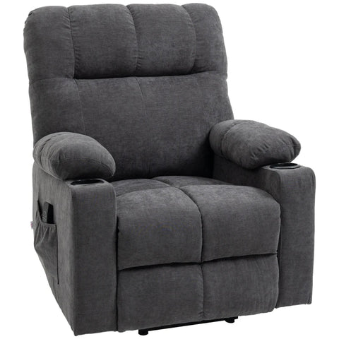 Rootz Stand-up Senior Chair - Reclining Function - Electric Riser Chair - Including Remote Control - Dark Gray - 144 cm x 91 cm x 88 cm