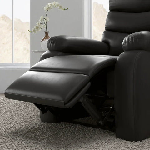 Rootz Relaxation Chair - Reclining Chair - Reclining Function - Including Footrest - Black - 80 cm x 90 cm x 105 cm