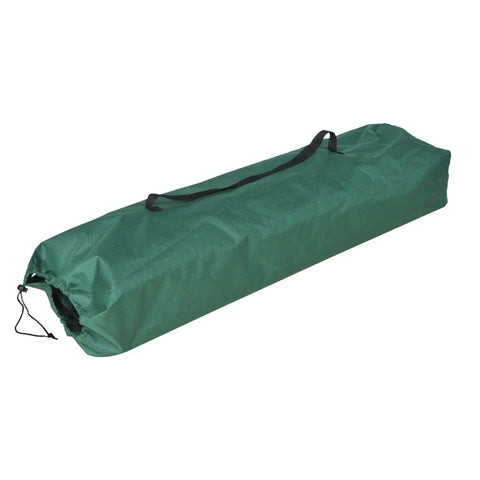 Rootz Folding Camping Bed For 2 People - Folding Camp Bed With Carrying Bag - Can Hold Up To 136 Kg - Steel - Oxford - Green + Black - 193 x 125 x 40 cm