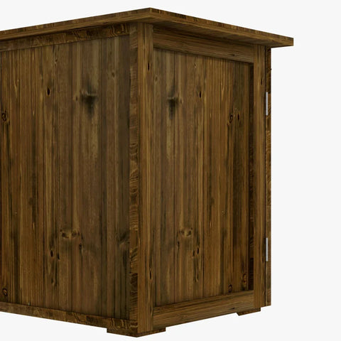 Rootz Garden Shed - Double Door - Magnetic Closures - Garden Cupboards - Weatherproof - Natural Wood - Brown - 77W x 55D x 72H cm