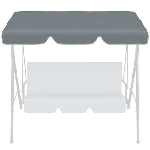 Rootz Hollywood Swings - Replacement Roof - Garden Swing - Swing Canopy - UV50+ Protection - Protection Rain - 200g/m² Polyester - Dark Gray - 192W x 144D cm