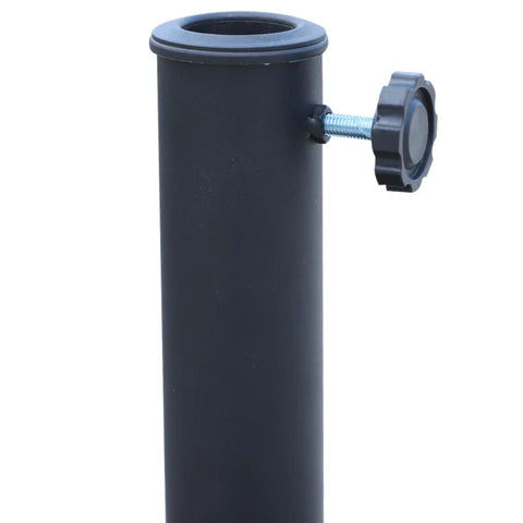 Rootz Parasol Stand - Umbrella Stand - Umbrella Holder - Umbrella Base - Rattan Look - Synthetic Resin + Metal - Black - Ø52 x 41 cm