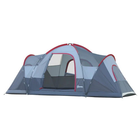 Rootz Camping Tent - 5-6 Person Tent - Tunnel Tent with Pegs - Dome Tent - Polyester - Gray - 4.55 x 2.3 x 1.8 m