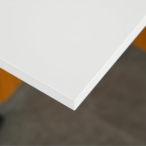 Rootz Extendable Dining Table - Folding Table - Mobile Modern Design - Smooth - Running - Chipboard - Teak - White - 120cm X 80cm X 73cm