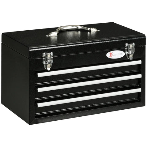 Rootz Tool Box - With 116-piece Tool Set - Mobile Tool Box - Lockable - Steel Housing - Black - 45 x 24 x 27 cm