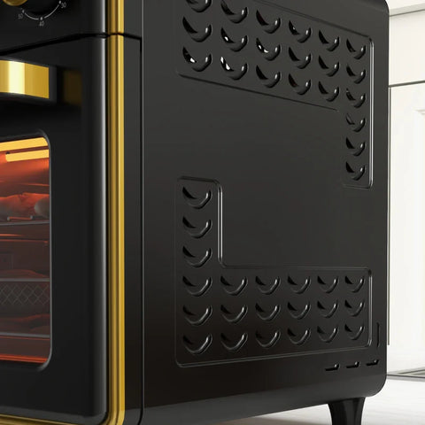 Rootz Mini Oven - 20 Liters - Oil-free Frying - Grilling - Baking - Circulating Air - 90-230° C - Timer - 1400W - Black - 36cm x 37.7cm x 34.5cm