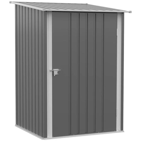 Rootz Tool Shed - Garden Tool Shed - Compact Shed - Metal Tool Shed - Gray - 100 x 103 x 160cm