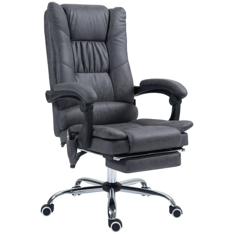 Rootz Massage Chair - Office Chair With Massage Function - Including Footrest - Height Adjustable - Black - 64 cm x 70 cm x 118 cm