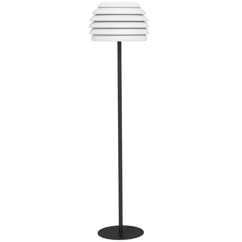 Rootz Floor Lamp - Halogen Bulbs - Reading Lamp - Waterproof - LED Light - Aluminum - PE - Black - White - 39 X 39 X 153 Cm