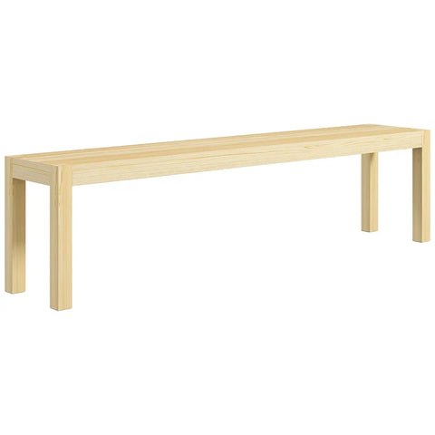 Rootz Upholstered Benches - Space 3 People - Up To 330 Kg - Pinewood - Natural -175 x 33 x 45 Cm