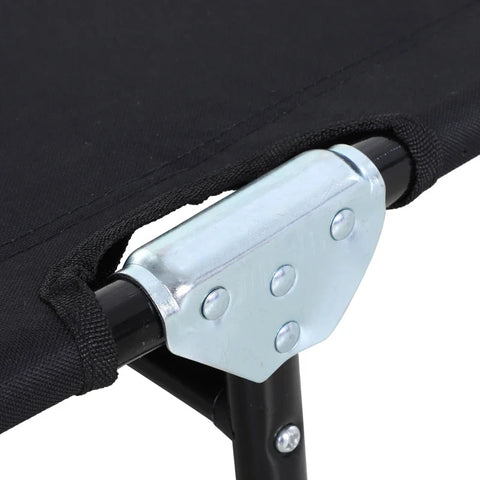 Rootz Sun Lounger - 5 Way - Adjustable Backrest - Sunbeds - Quick Drying - Metal Frame - Steel-Oxford Fabric - Black - 190 X 56 X 28 Cm