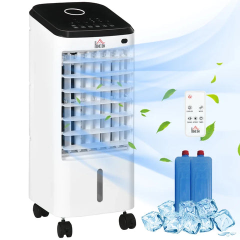 Rootz Air Conditioner - Ice Plate - Room Air Conditioner - 3 Modes - Remote Control - Timer Function - ABS-Plastic - Cream White - Black - 24.5 Cm X 27 Cm X 60 Cm