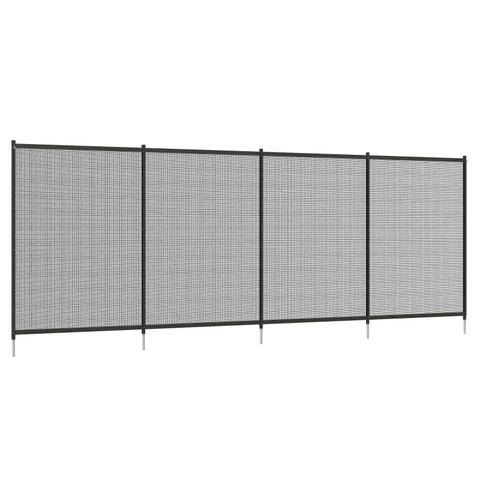 Rootz Pool Fence - Safety Fence - 4 Pieces - Safety-children - Stable Installation - Stainless Steel - Weather-resistant -  Aluminum-textline - Black - 365 x 126 cm