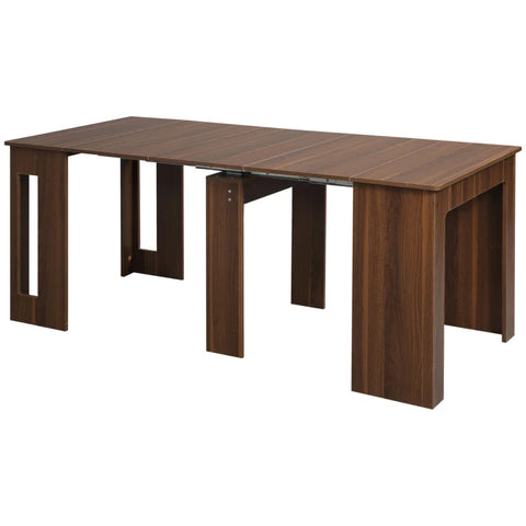 Rootz Dining Table - Extendable Dining Table - Mobile - Modern Design - Chipboard - Steel - Brown - 180cm X 85cm X 75cm