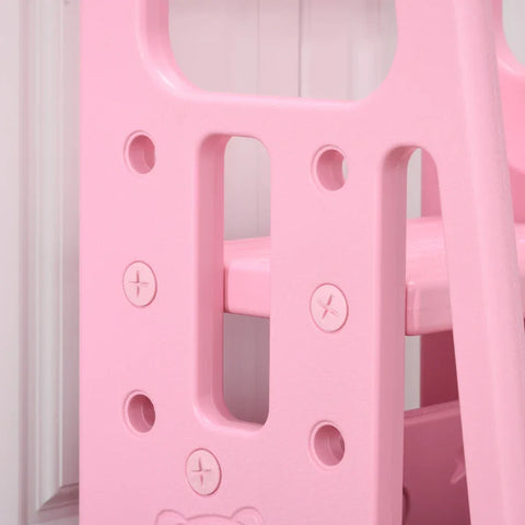 Rootz Learning Tower - Height Adjustable - Easy to Clean - Non-Slip - Child-Safe Plastic - Pink - 47x47x90 cm