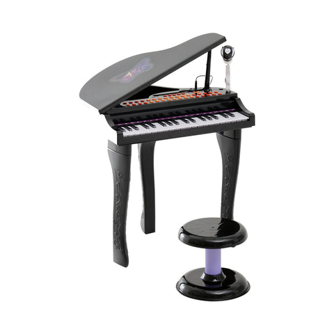 Rootz Children's Piano Musical Instrument - Black - Abs - 18.89 cm x 15.35 cm x 27.16 cm